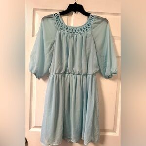 Sequin Heart baby blue color